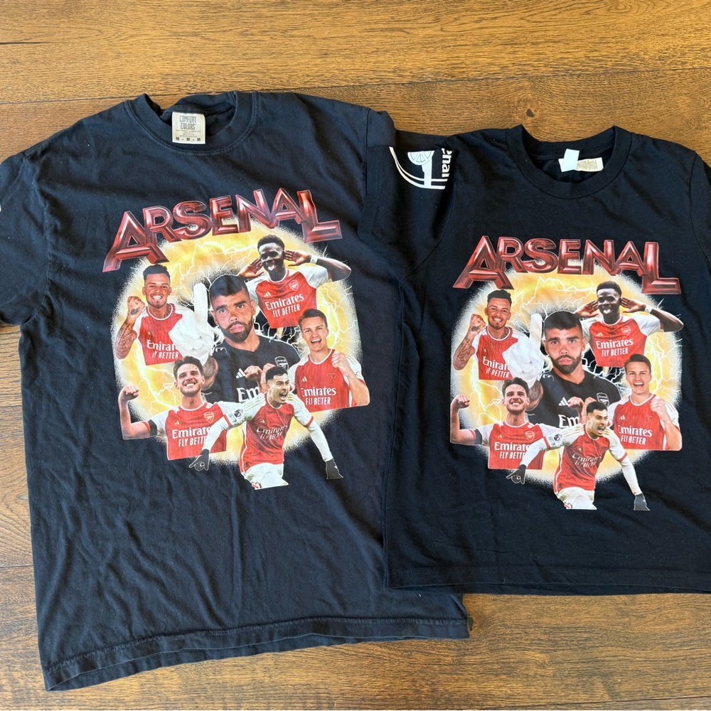 Bootleg Concert Tee Style Arsenal Shirt Set- Adult & Kid